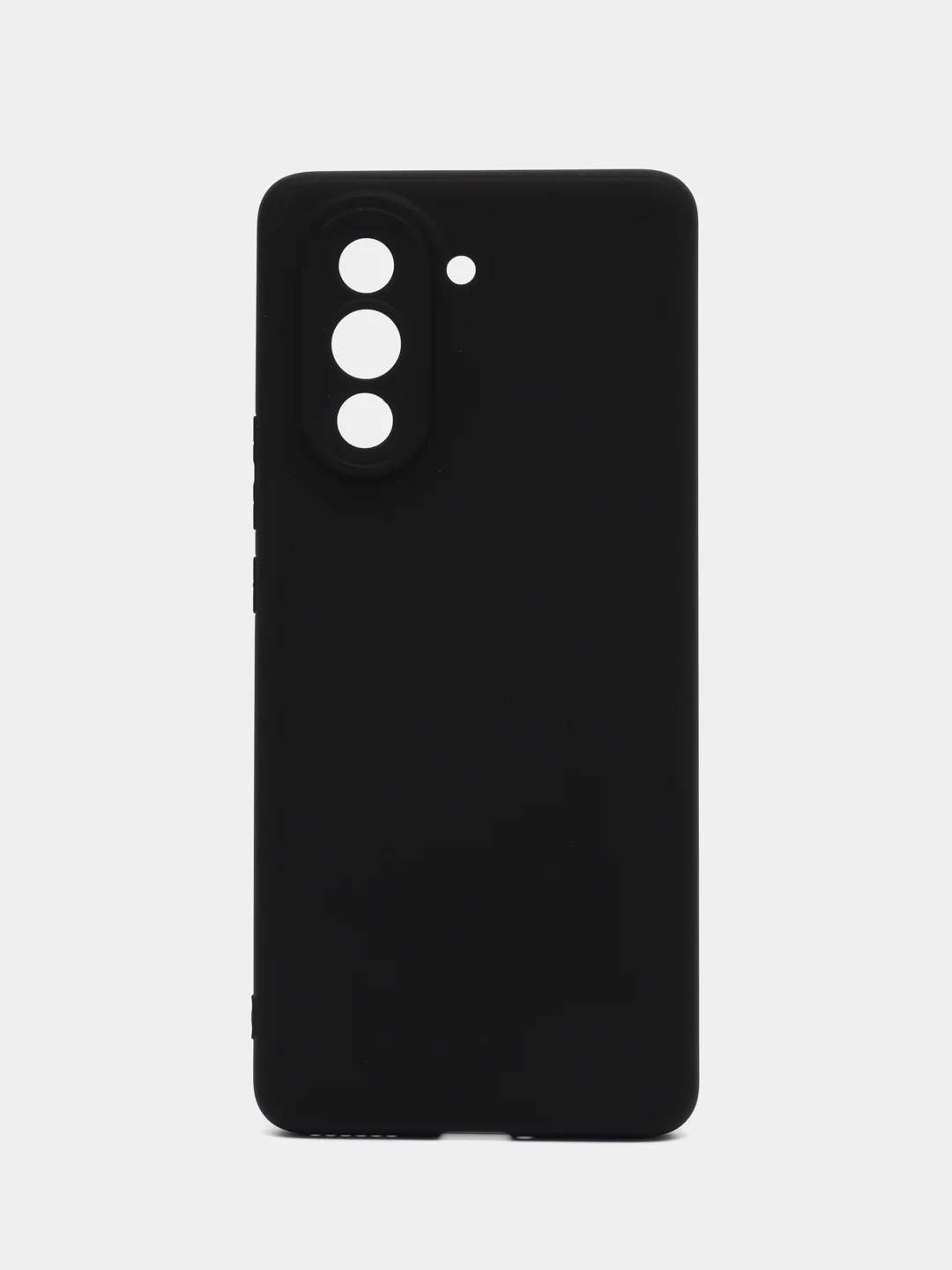 Черный чехол BROSCORP для Huawei Nova 10 Pro матовый силиконовый тонкий, бортик вокруг камер