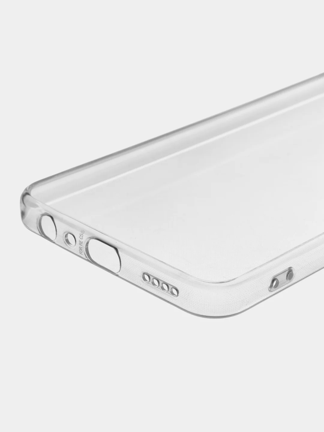 Прозрачный силиконовый чехол BROSCORP для Realme C55 с защитой камер и от прилипания