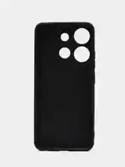 Черный чехол BROSCORP для Infinix Smart 7 матовый силиконовый тонкий, бортик вокруг камер