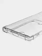 Прозрачный противоударный чехол BROSCORP для Samsung Galaxy S22 Ultra, картхолдер с кармашком