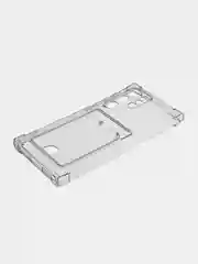 Прозрачный противоударный чехол BROSCORP для Samsung Galaxy S22 Ultra, картхолдер с кармашком