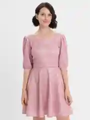 Коралловый меланж платья женские, вечерние, с юбкой клёш