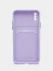 Лавандовый чехол для iPhone X, XS (Айфон Х, ХС), силиконовый, с защитой камеры