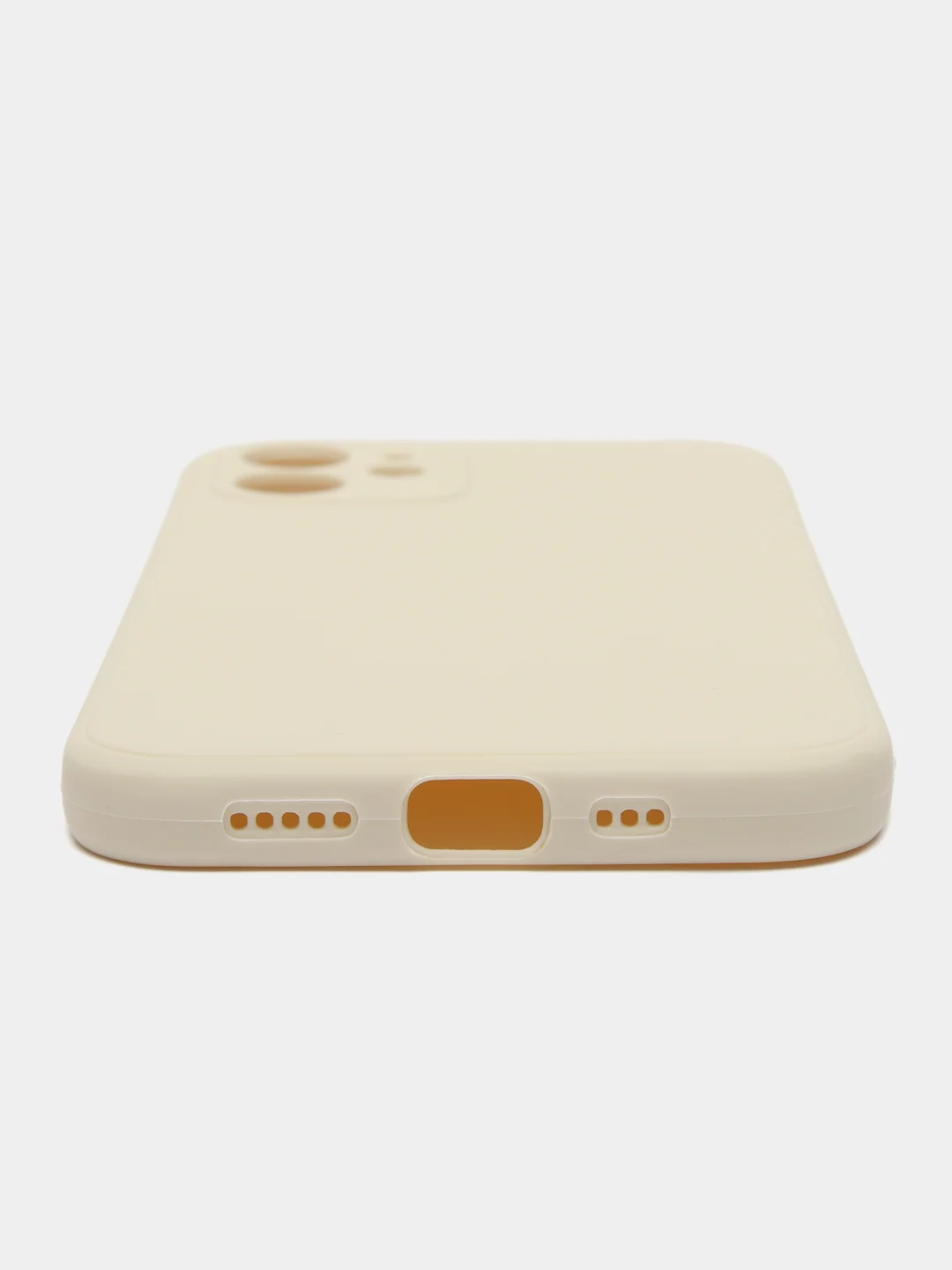 Молочный чехол для iPhone 12 (Айфон 12), прозрачный, c защитой камеры