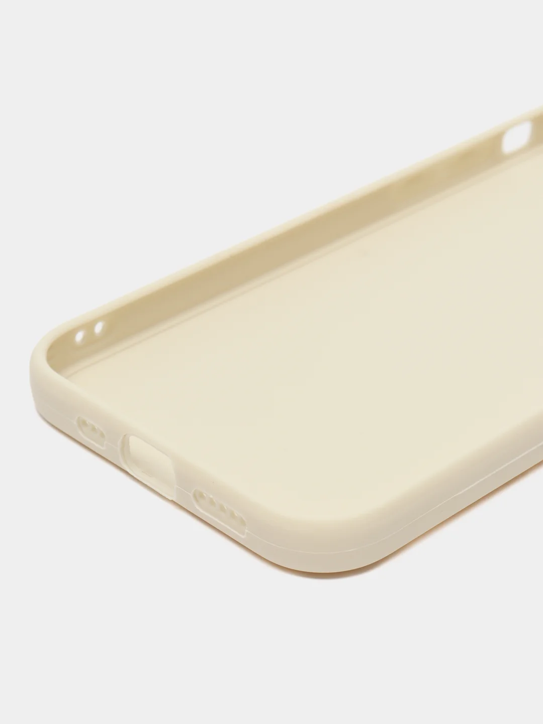 Молочный чехол для iPhone 12 (Айфон 12), прозрачный, c защитой камеры