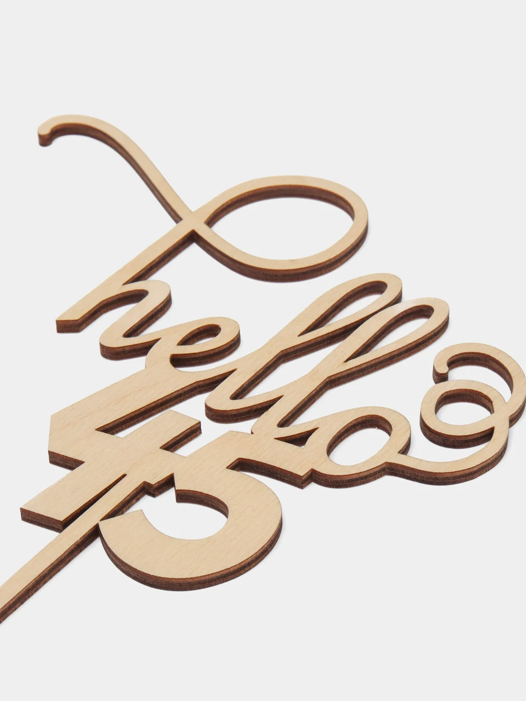 Топпер для торта и цветов "Hello 45" Happy Birthday, С днём Рождения