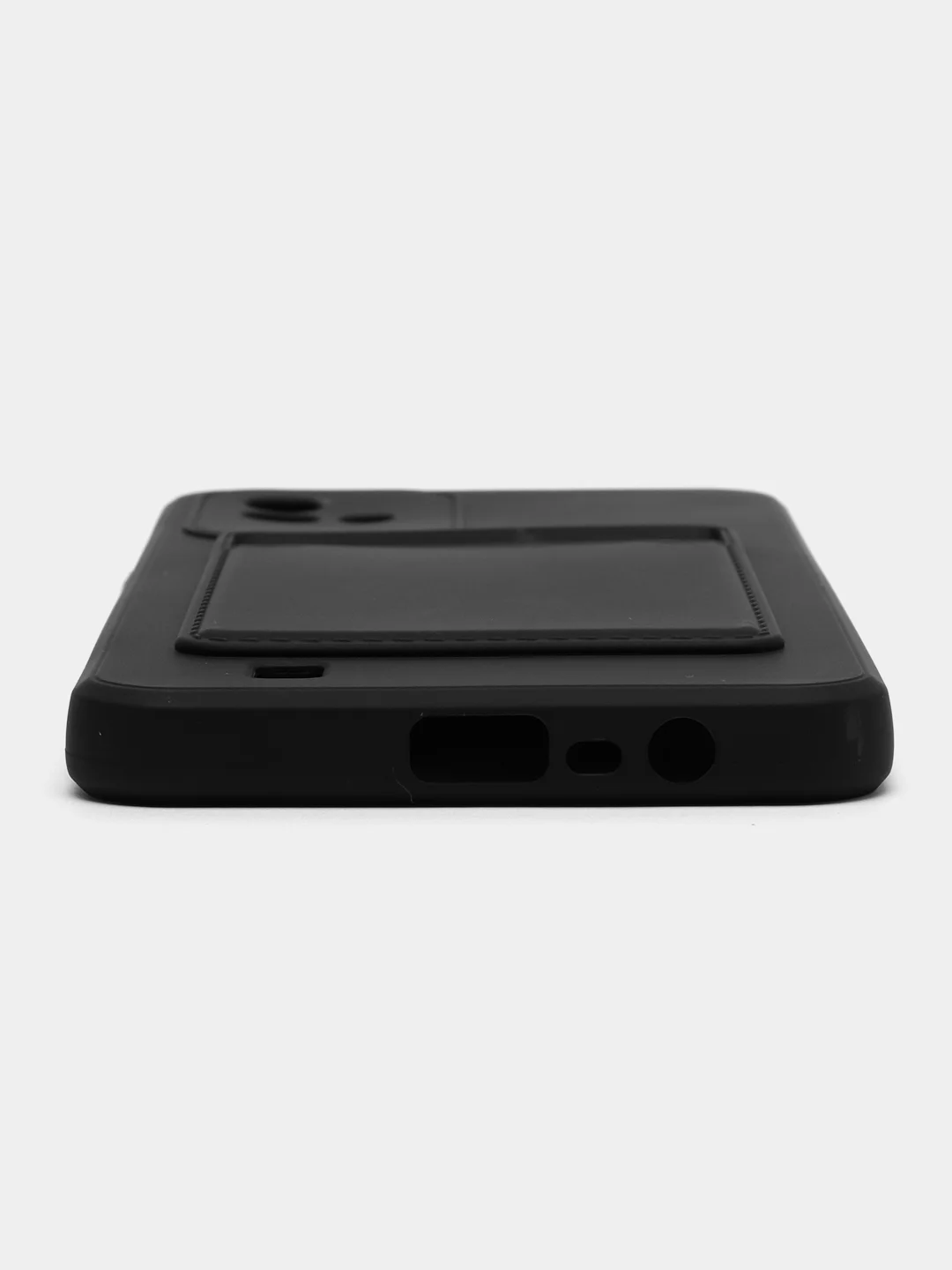 Черный силиконовый чехол для Realme C20, C11 2021, Narzo 50i c отсеком для карт, Реалми С20, С11