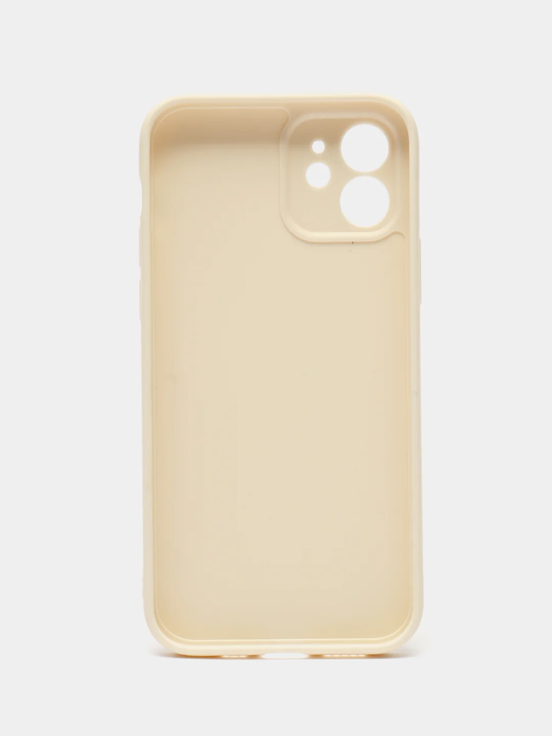 Молочный чехол для iPhone 12 (Айфон 12), прозрачный, c защитой камеры