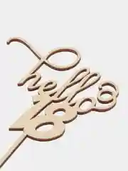 Топпер для торта и цветов "hello 18" Happy Birthday, С днём Рождения