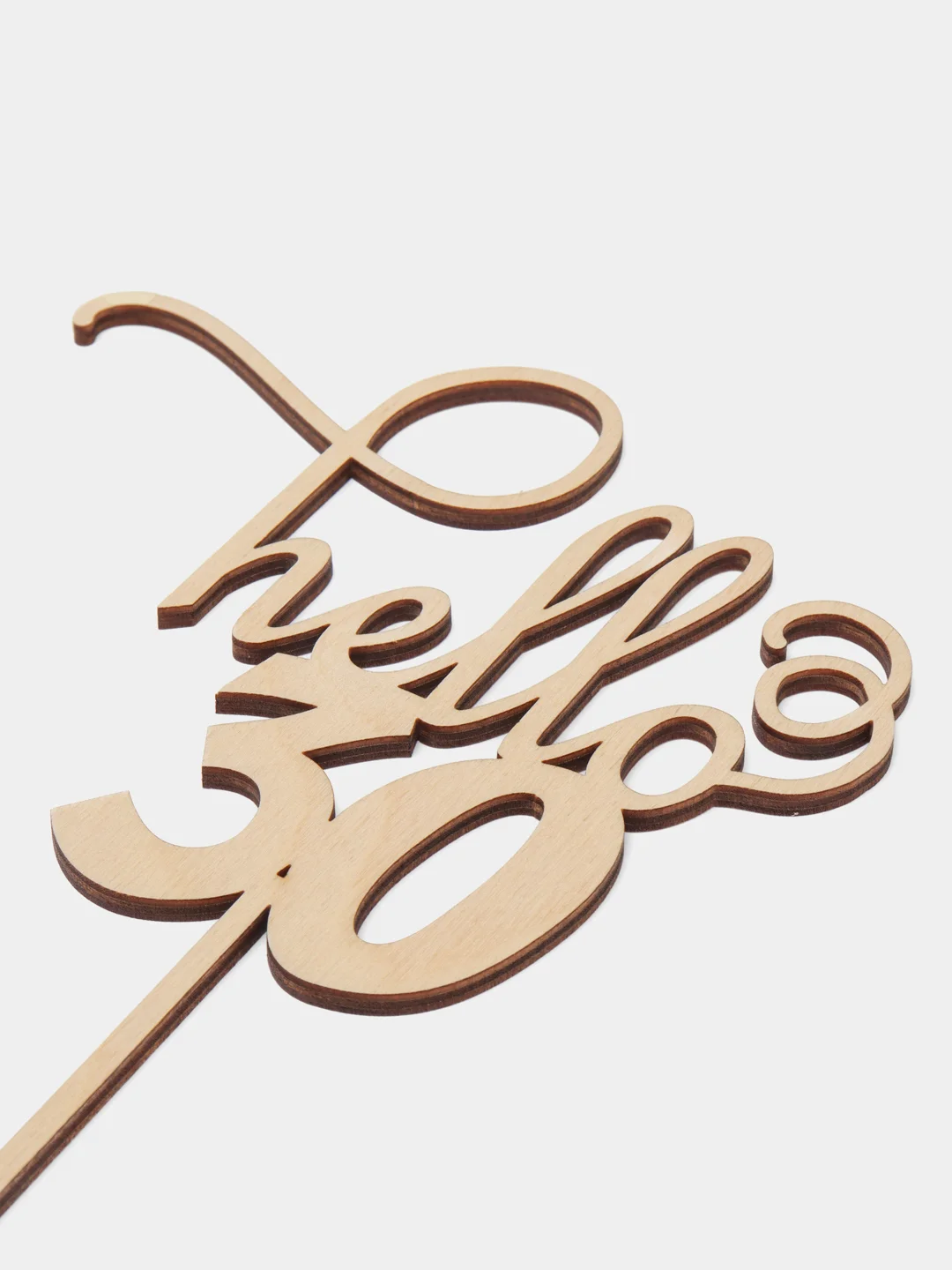 Топпер для торта и цветов "Hello 30" Happy Birthday, С днём Рождения