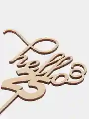 Топпер для торта и цветов "hello 25", Happy Birthday, С днём Рождения