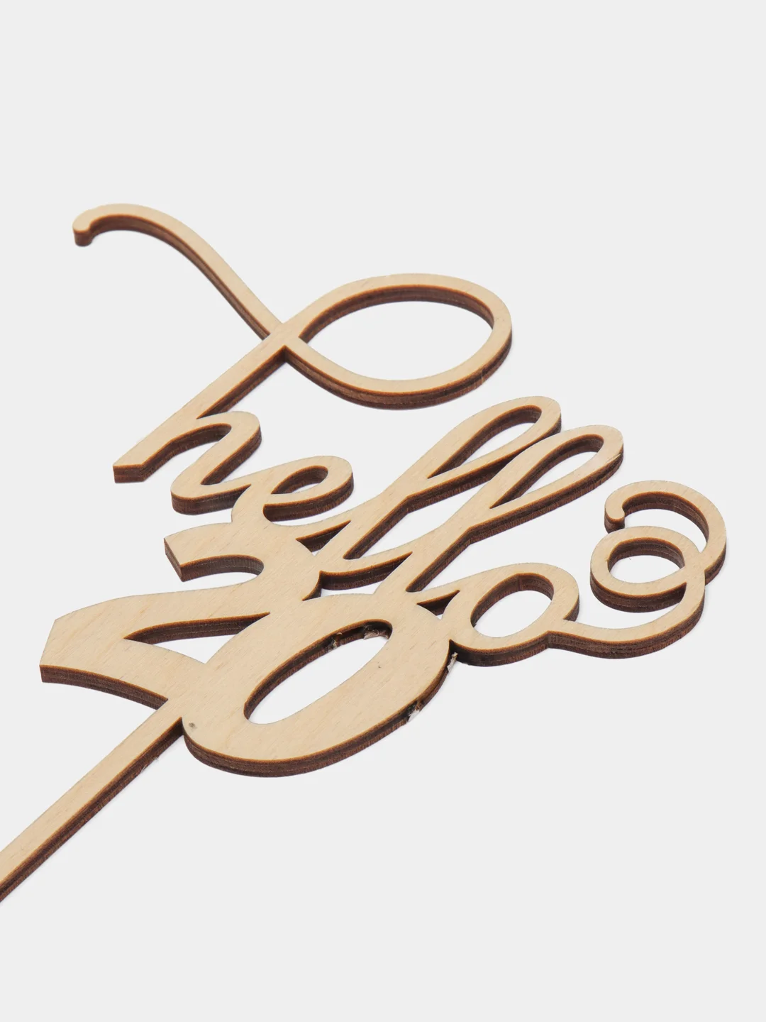 Топпер для торта и цветов "hello 20", Happy Birthday, С днём Рождения