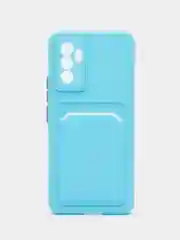 Голубой силиконовый чехол для Vivo V23E, S10E 5G, Y75 4G (Виво В23Е, С10Е, У75 4 джи), прозрачный
