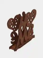 Салфетница деревянная коричневая "Сердце", подставка для салфеток
