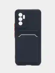 Темно-синий силиконовый чехол для Vivo V23E, S10E 5G, Y75 4G (Виво В23Е, С10Е, У75 4 джи), прозрачный