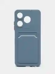 Синий меланж чехол для Tecno Spark 10/Spark 10C (Техно Спарк 10/10С), с карманом для карт
