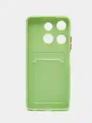 Зеленый силиконовый чехол для Infinix Smart 7 (Инфиникс Смарт 7 ) прозрачный