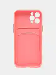 Пудровый чехол для iPhone 12 Pro (Айфон 12 Про), силиконовый, с защитой камеры