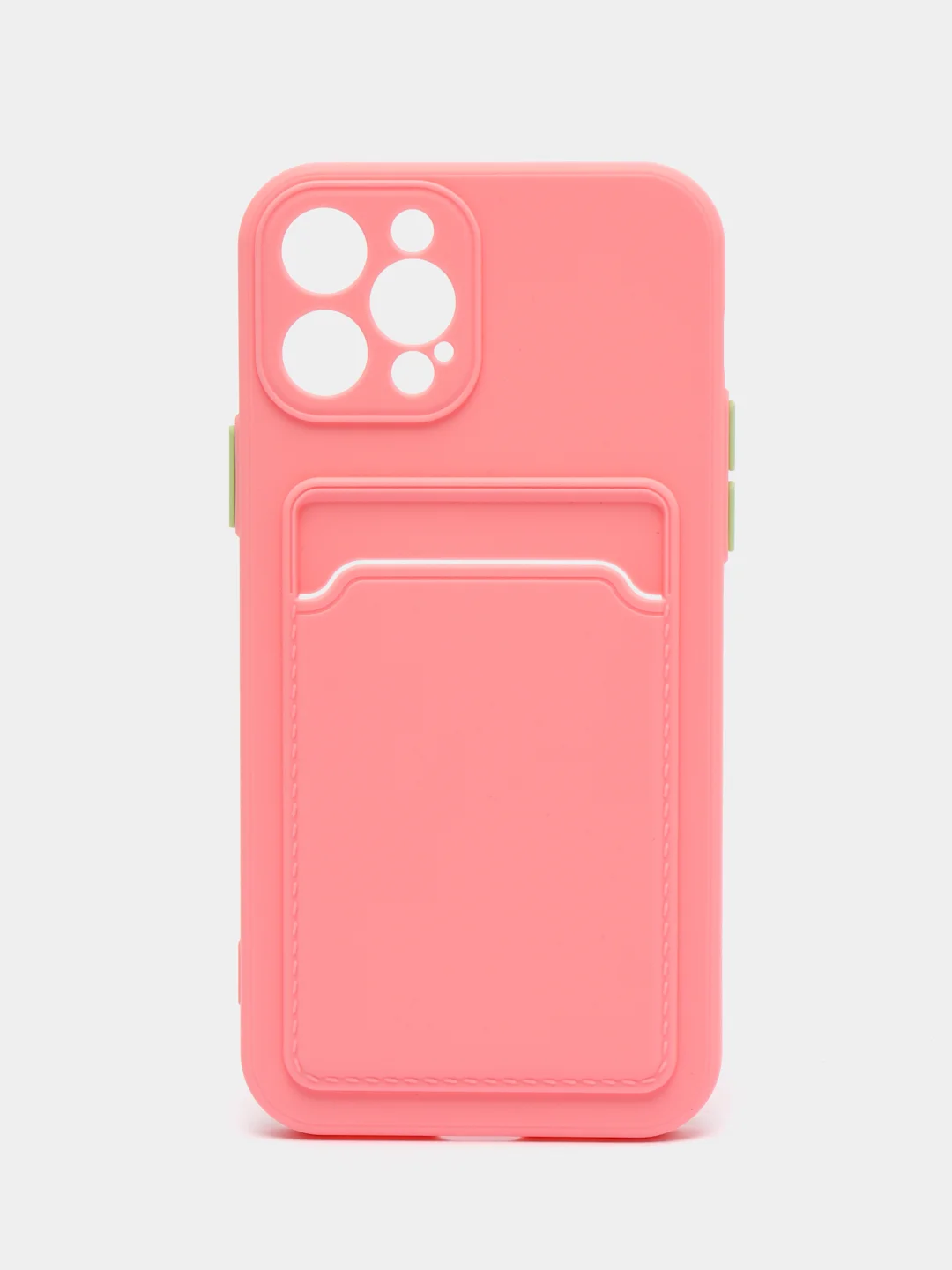 Пудровый чехол для iPhone 12 Pro (Айфон 12 Про), силиконовый, с защитой камеры