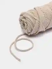 Кремовый хлопковый шнур для вязания, 4 мм/50 м