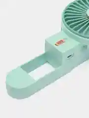 Бежевый портативный настольный и ручной вентилятор USB с подсветкой