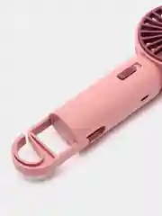 Розовый портативный настольный/ подвесной вентилятор USB