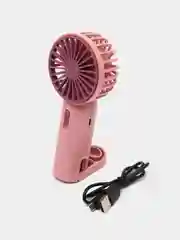 Розовый портативный настольный/ подвесной вентилятор USB