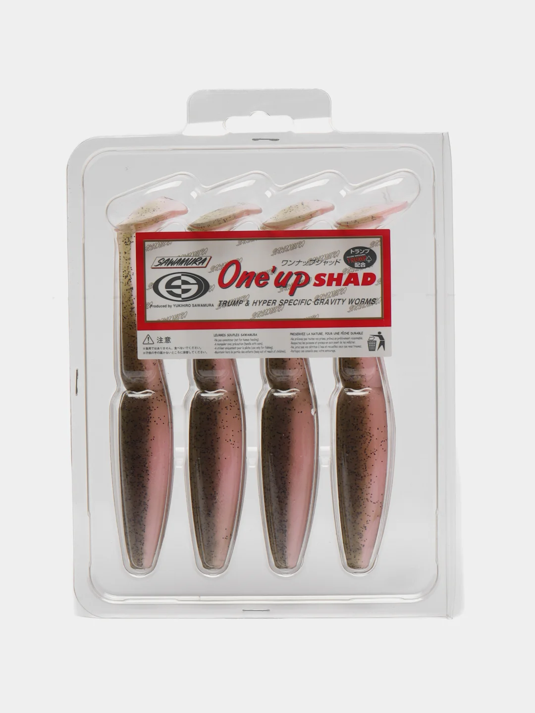 Пастельно-коралловый приманка силиконовая Sawamura one up shad 6 (Япония)