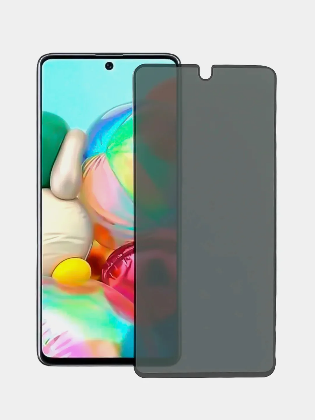 Защитное стекло антишпион Samsung A71, A72, A73, Xiaomi Poco X3, Redmi Note 10 Pro