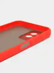 Красный чехол на Realme 8i, Реалми 8i, полупрозрачный, пластиковый