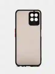 Черный чехол на Realme 8i, Реалми 8i, полупрозрачный, пластиковый