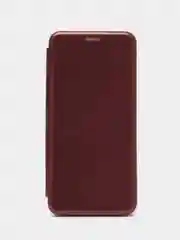 Бордовый чехол-книжка для Samsung Galaxy A 02, экокожа (Самсунг А 02)