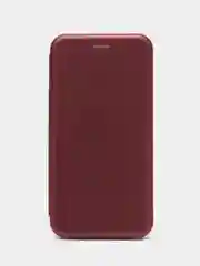 Бордовый чехол-книжка для Xiaomi Redmi 8a / Xiaomi Redmi 8 A / 8A / Сяоми редми 8 А / 8А, экокожа