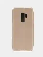 Золотой чехол-книжка для Samsung Galaxy S 9 +, S 9 Plus, экокожа, Самсунг С 9 плюс