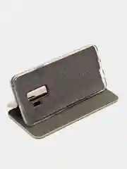 Золотой чехол-книжка для Samsung Galaxy S 9 +, S 9 Plus, экокожа, Самсунг С 9 плюс