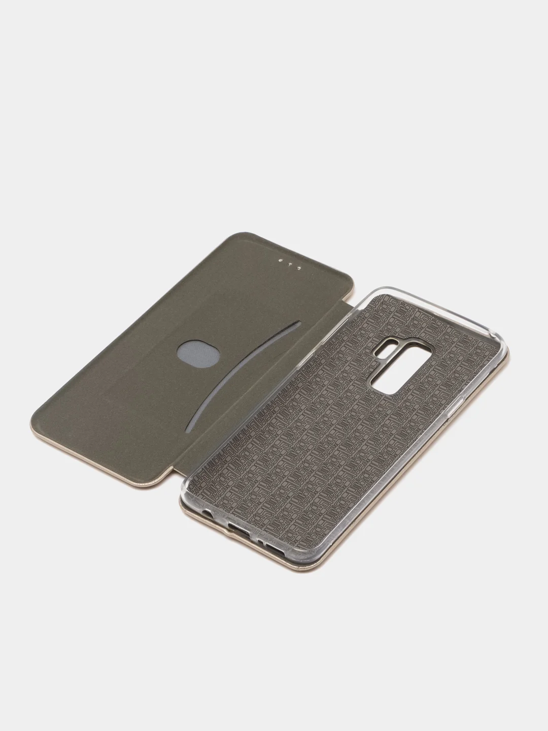 Золотой чехол-книжка для Samsung Galaxy S 9 +, S 9 Plus, экокожа, Самсунг С 9 плюс