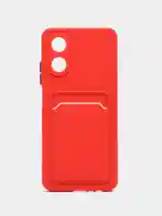 Коралловый чехол для OPPO A17 / A17K (Оппо А17 / 17К), силиконовый, прозрачный