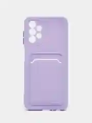 Лавандовый чехол силиконовый на Samsung Galaxy A13 4G (Самсунг Галакси А13), с защитой камеры