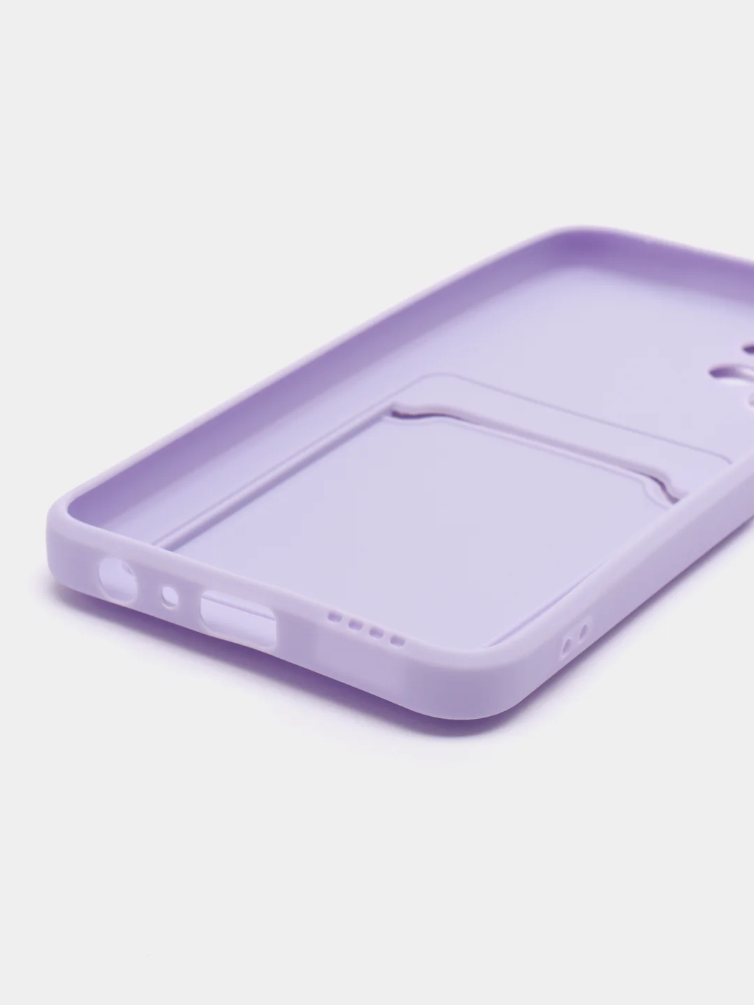 Лавандовый чехол силиконовый на Samsung Galaxy A13 4G (Самсунг Галакси А13), с защитой камеры