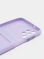 Лавандовый чехол силиконовый на Samsung Galaxy A13 4G (Самсунг Галакси А13), с защитой камеры