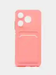 Пудровый чехол для Tecno Spark 10/Spark 10C (Техно Спарк 10/10С), с карманом для карт