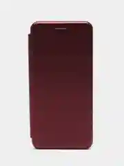 Бордовый чехол-книжка для Honor X 8, Honor Х8, Хонор Х 8, экокожа