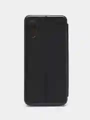 Черный чехол-книжка для Samsung Galaxy A 02, экокожа (Самсунг А 02)