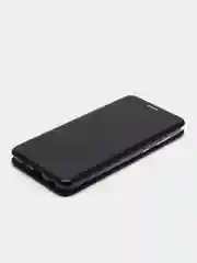 Черный чехол-книжка для Samsung Galaxy A 02, экокожа (Самсунг А 02)
