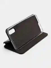 Черный чехол-книжка для Samsung Galaxy A 02, экокожа (Самсунг А 02)