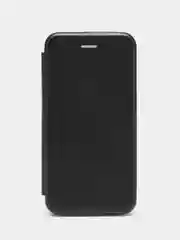 Черный чехол-книжка для Huawei Y 6 P, Huawei Y6P, экокожа