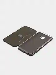 Синий чехол-книжка для Samsung Galaxy J 4, Самсунг J 4, экокожа