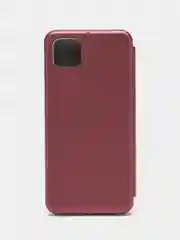 Бордовый чехол-книжка для Samsung Galaxy A 22 s, Samsung Galaxy A22s экокожа, Самсунг А 22 c