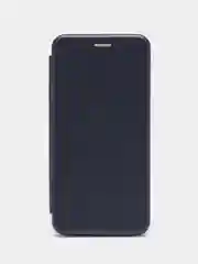 Темно-синий чехол книжка для Samsung Galaxy A 12 / Samsung Galaxy A12 (Самсунг Гэлакси А 12), экокожа