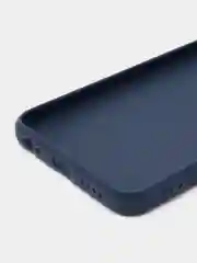 Синий чехол BROSCORP для Tecno Pova 4 матовый силиконовый тонкий, бортик вокруг камер